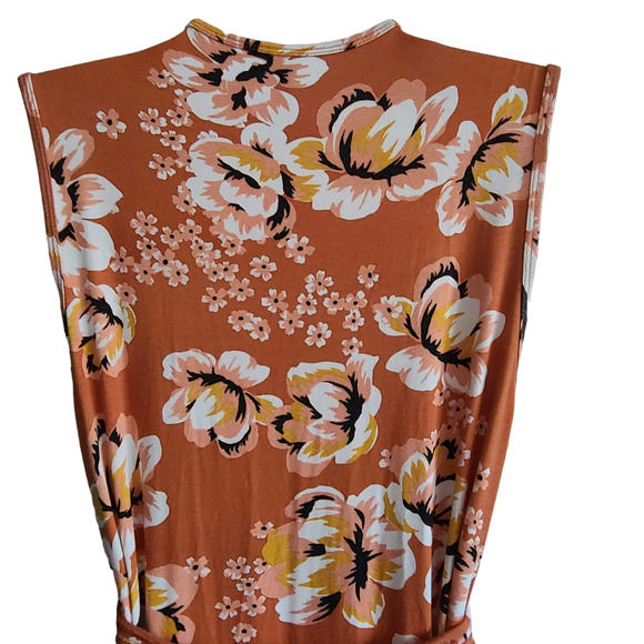 RACHEL PALLY Orange Floral Zahara Sleeveless‎ Maternity Maxi Dress Women's XS - Picture 6 of 15